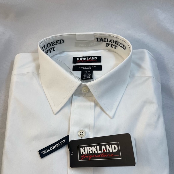 kirkland signature tailored fit dress shirt Kirkland Signature Men's Tailored Fit Dress Shirt, Red/Blue Plaid